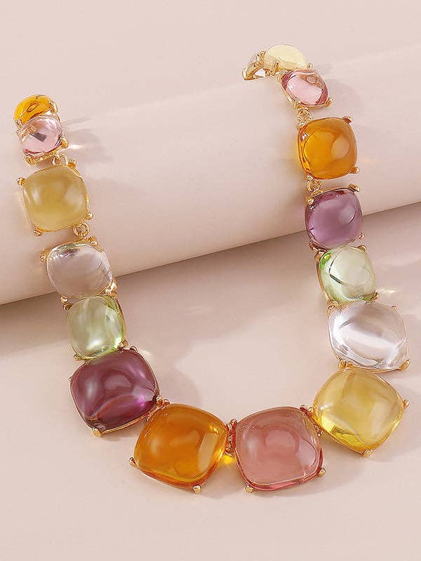 UZ Wholesale Store - Geometric Necklaces Accessories Dainty Necklace: FUSCHIA / One_size