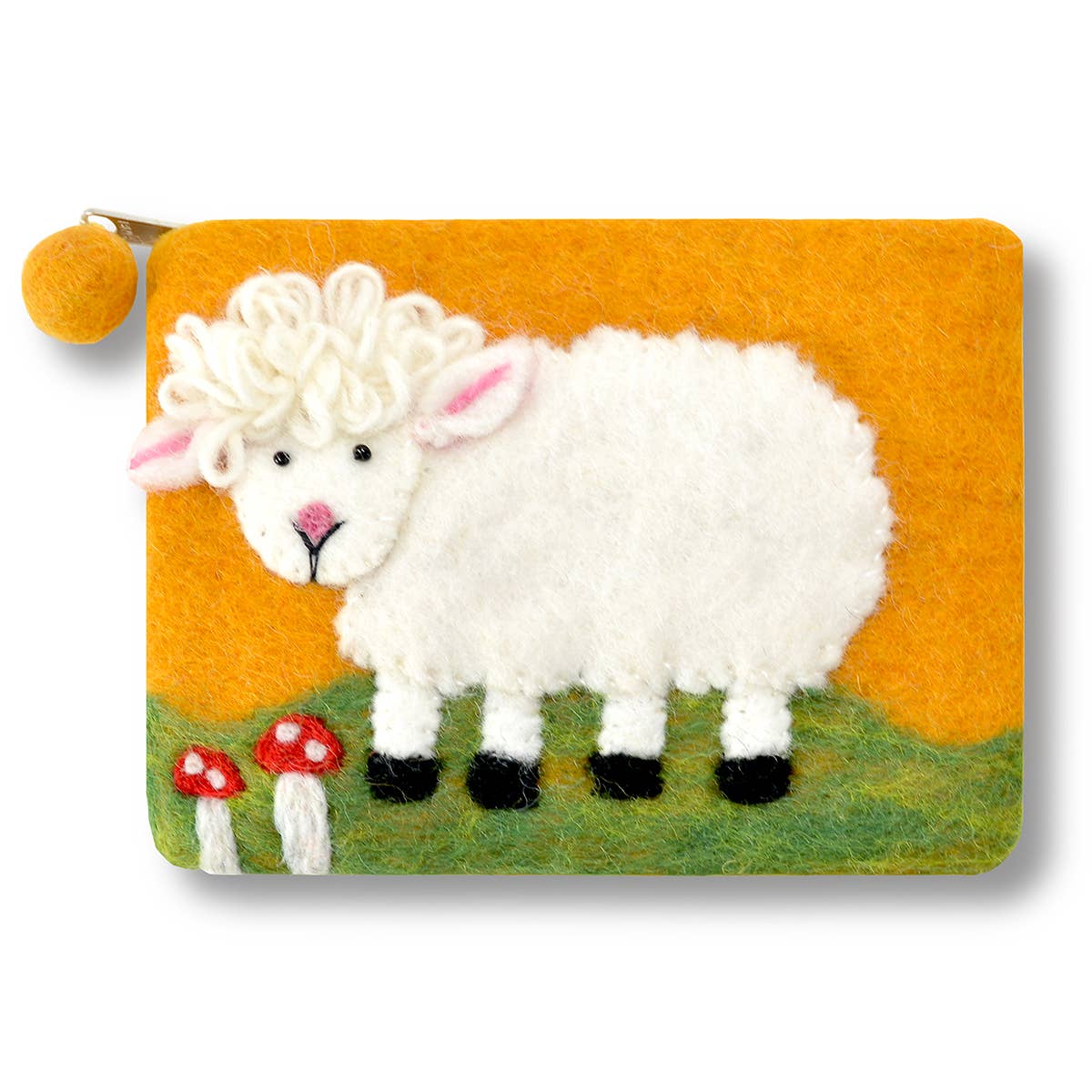 BNB Crafts Inc. - Felted Sheep Coin Purse: Gold