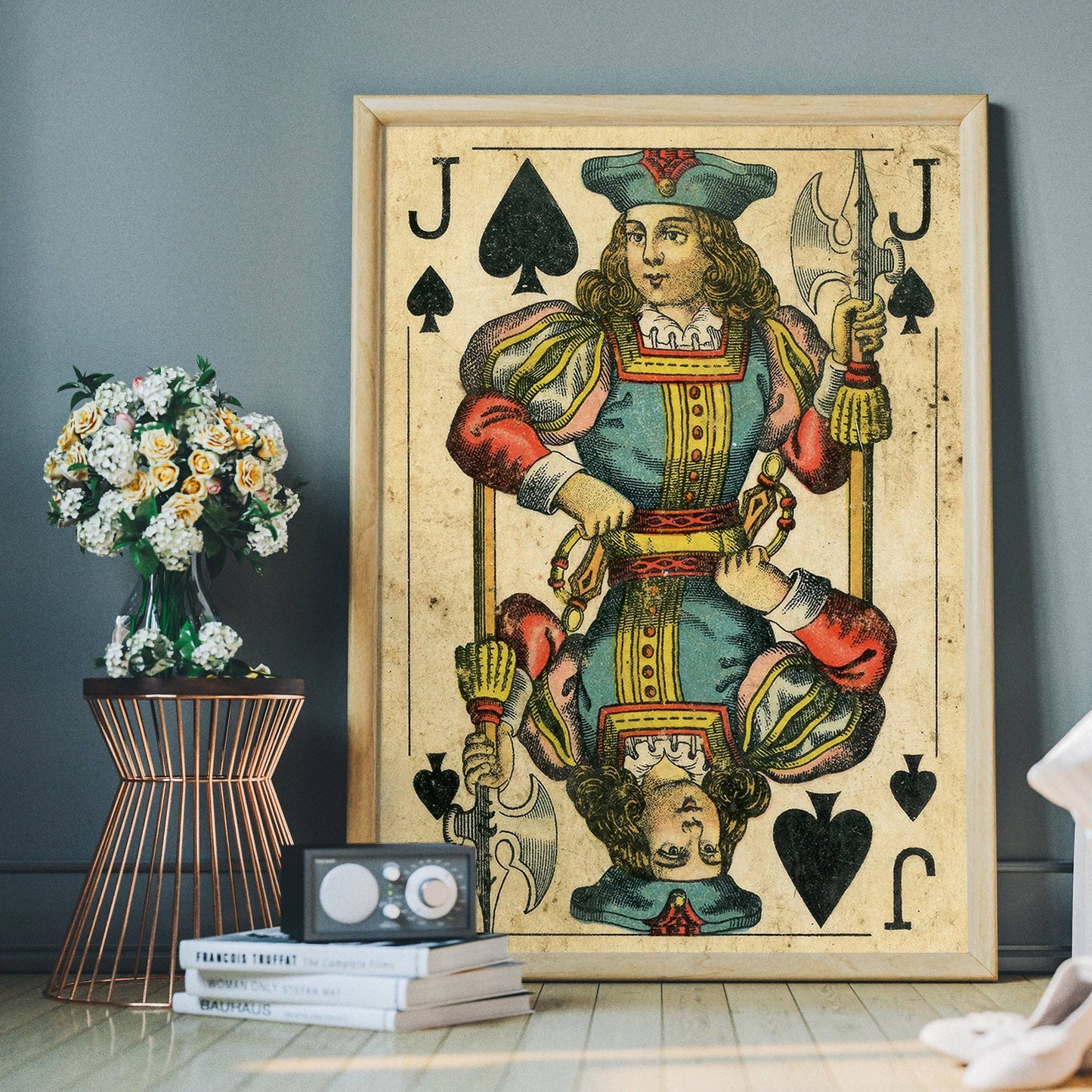 Ink & Drop - Vintage Playing Card Print - Jack of Spades: 11 ¾ x 15 ¾ in | 30x40 cm / Matte