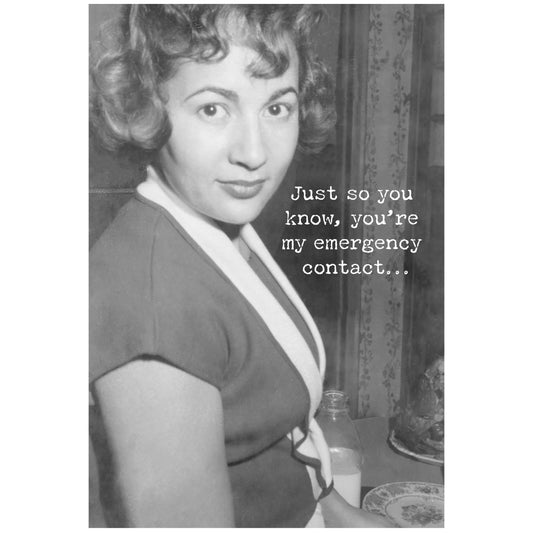 Primitives by Kathy - Emergency Contact Greeting Card