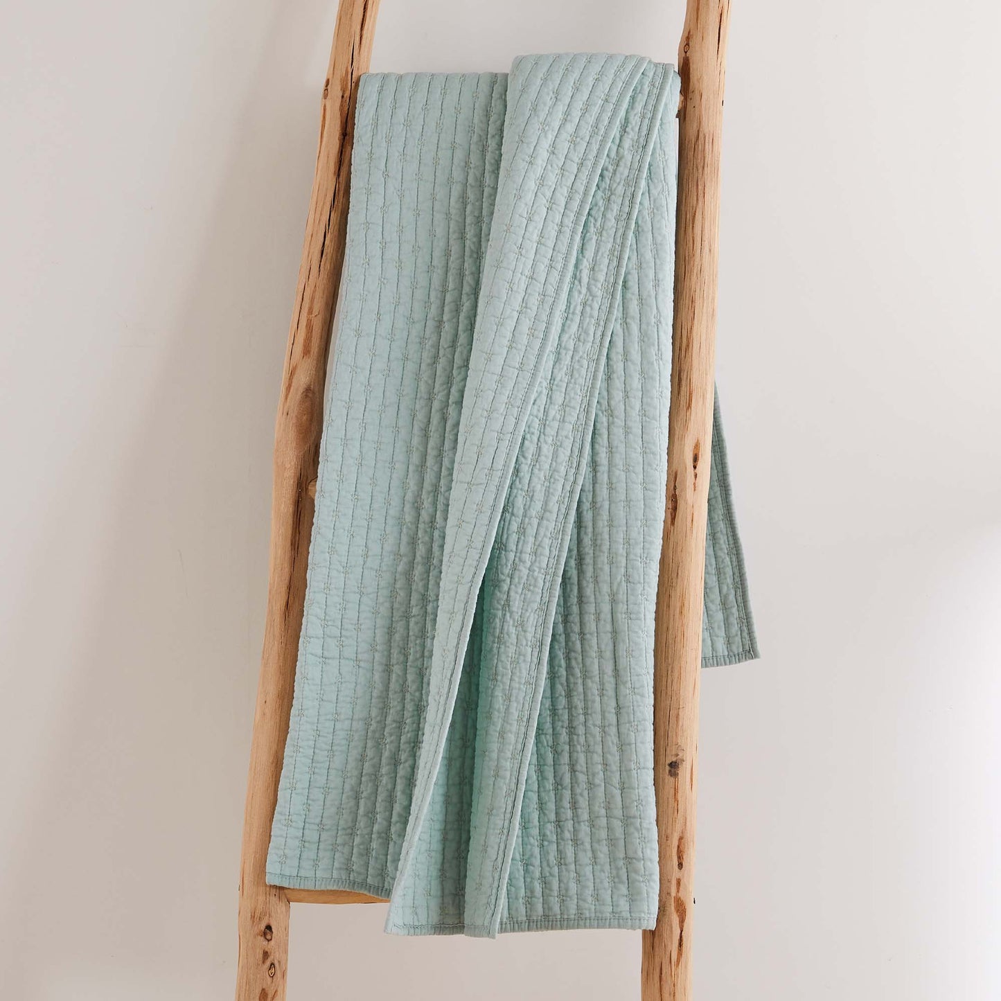 Levtex Home - Cross Stitch Quilted Throw: Sage