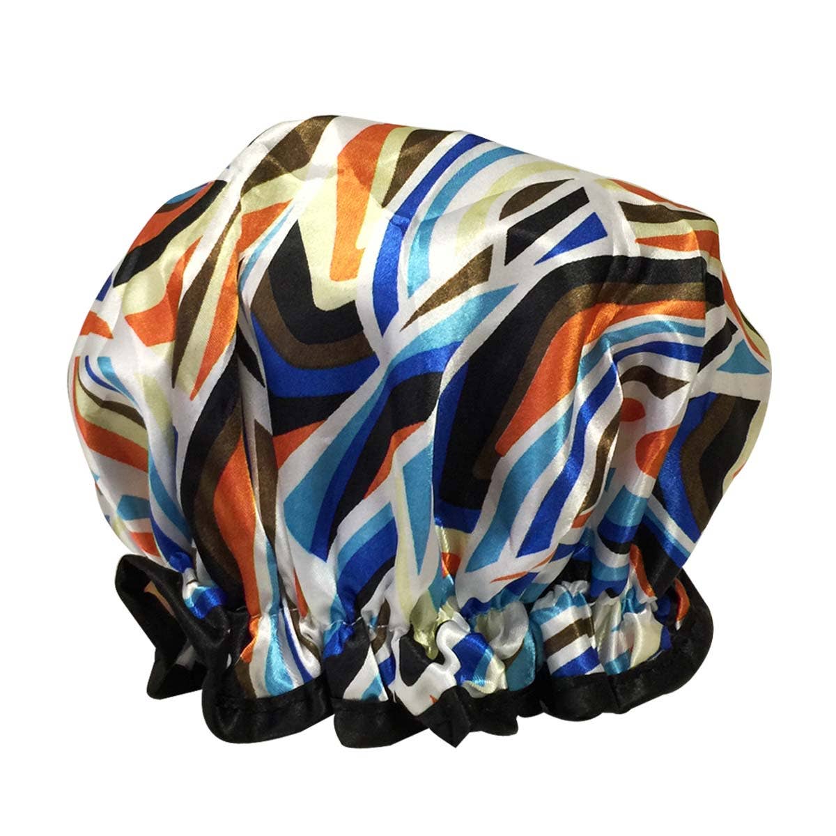 Wrapables.com - Wrapables Trendy Satin Shower Cap: Black and White Dots