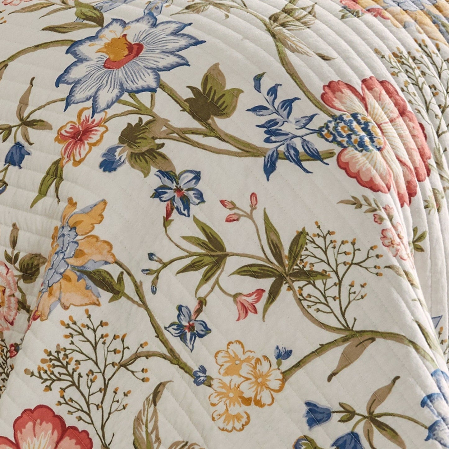 Levtex Home - Maileen Quilt Set: Neutral Blue / King/Cal King