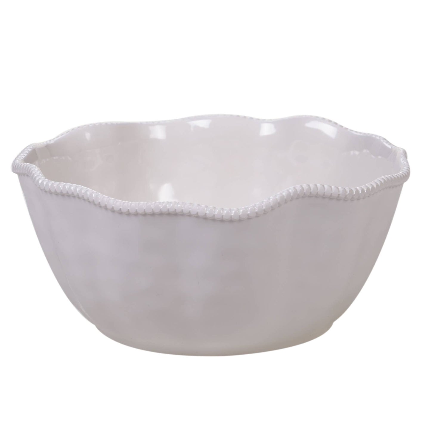 Certified International - Perlette Cream Melamine Deep Bowl 11 in  x 5 in