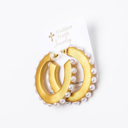 Hidden Truth Jewelry - Pearl Hoops