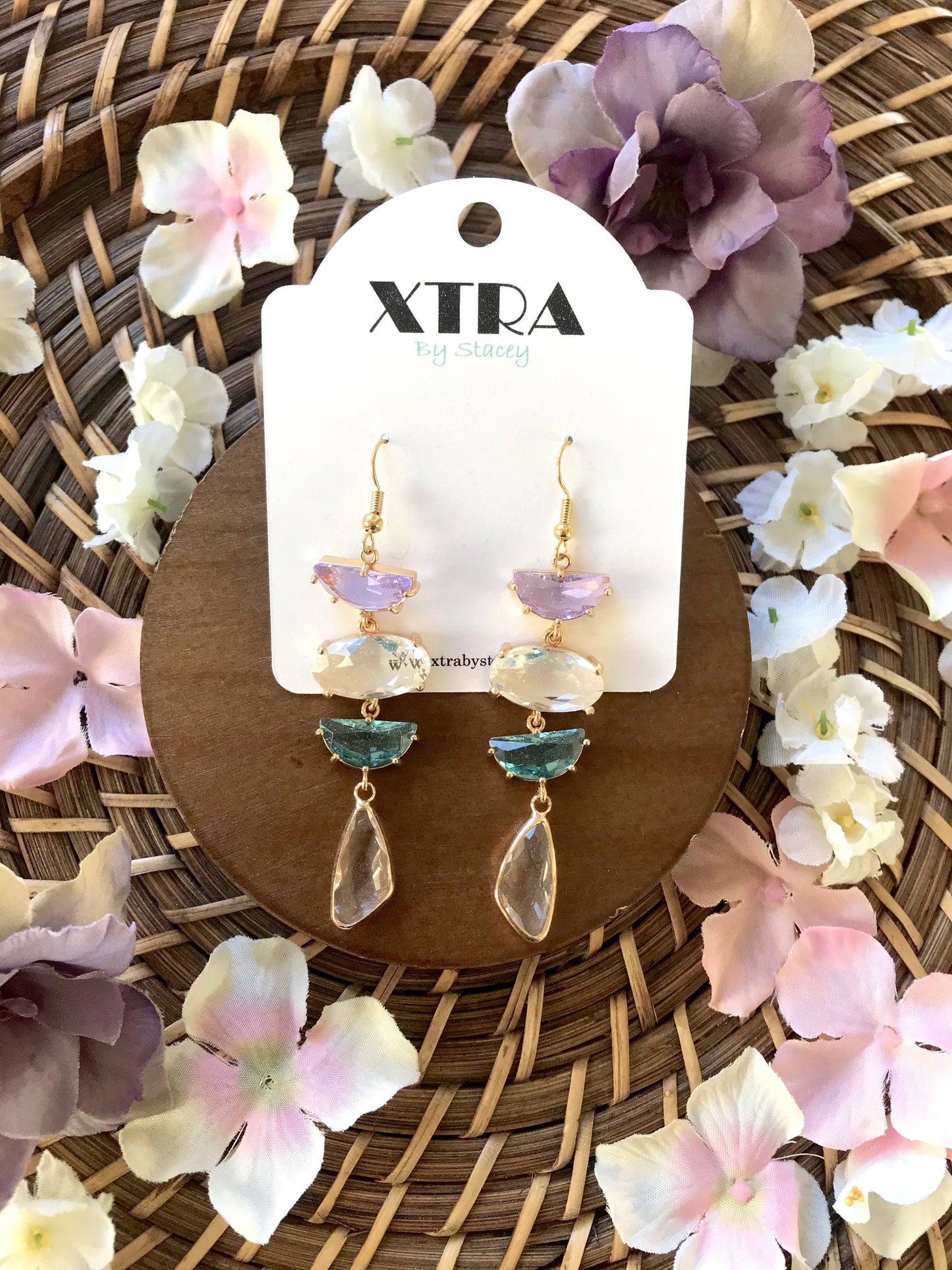 XTRA by Stacey - The Lucy Earring - Blue and Pink Pastel