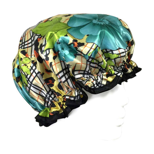 Wrapables.com - Wrapables Trendy Satin Shower Cap: Diva Prints