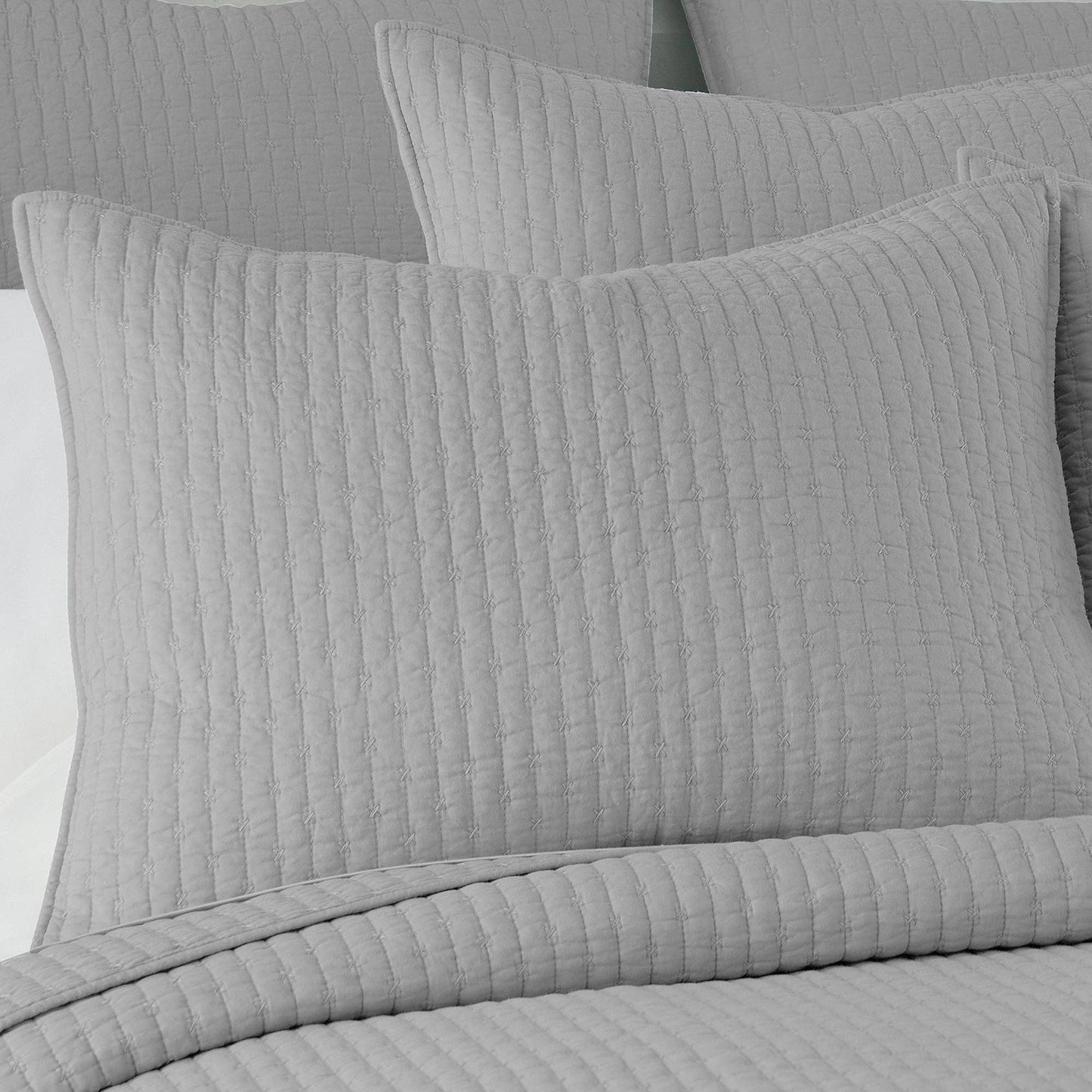 Levtex Home - Cross Stitch Quilt Set: Spa / King/Cal King