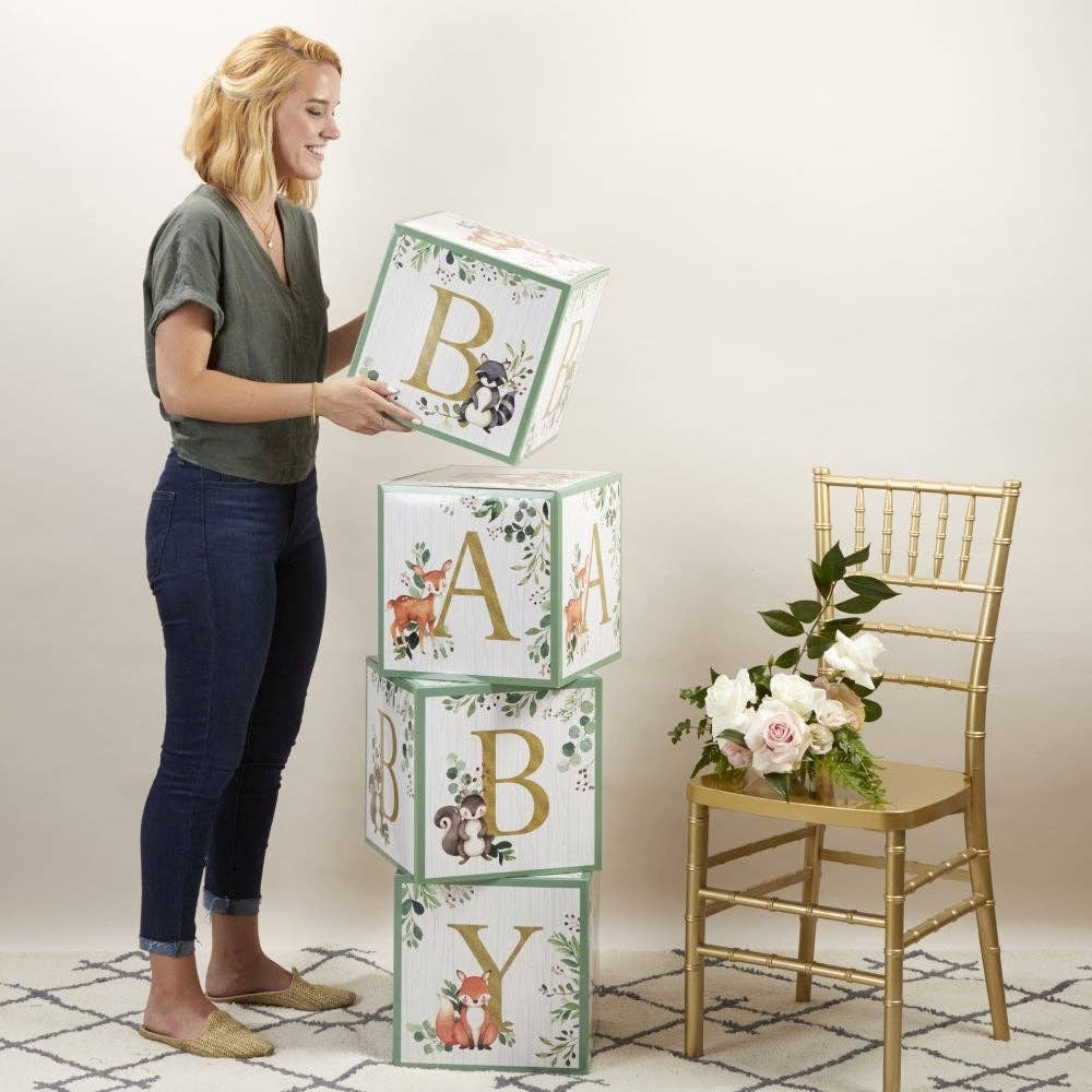 Kate Aspen - Woodland Baby Block Box (Set of 4)