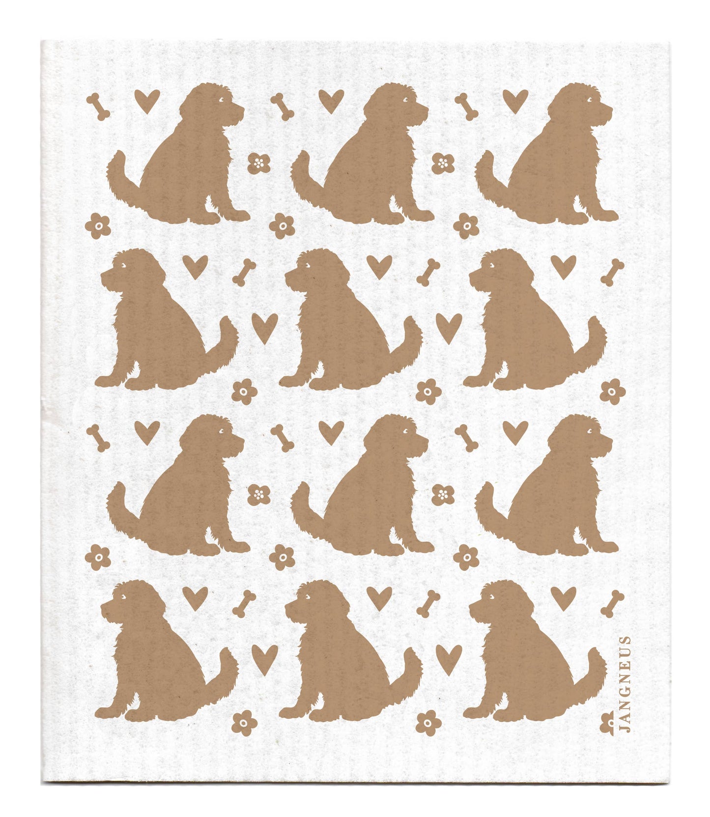 Jangneus - Swedish Dishcloth - Doodle Dog - Sand