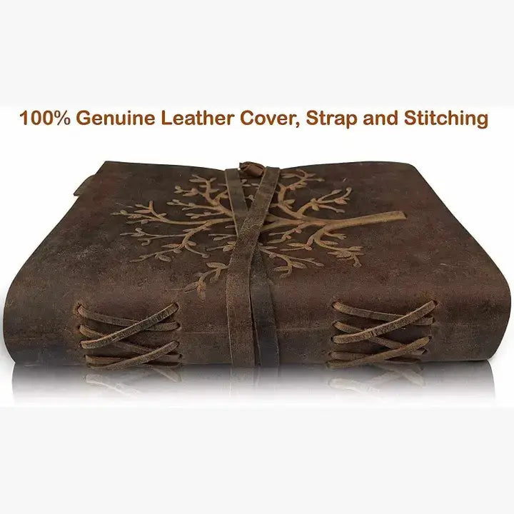 Immart Global LLC - Leather Journal Tree of Life Notebook (7x5 Inch): 7 x 5 inches / Unlined
