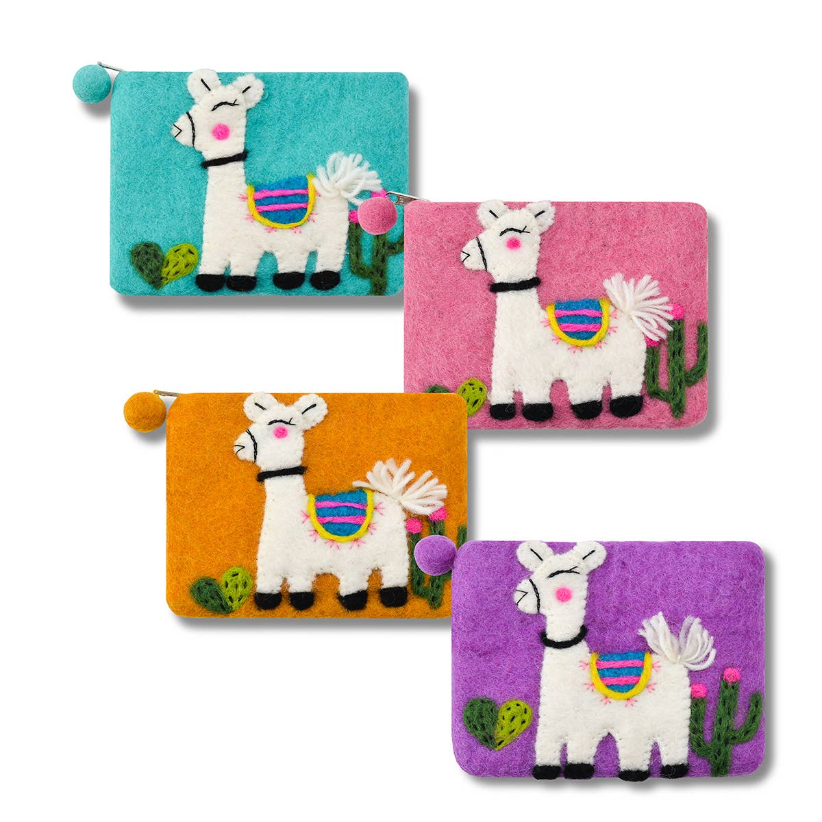 BNB Crafts Inc. - Felted Llama Coin Purse: Purple
