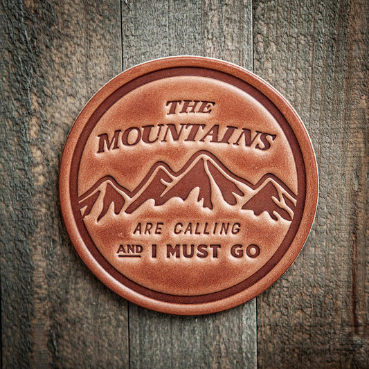 Sugarhouse Leather - The Mountains Are Calling Leather Coaster