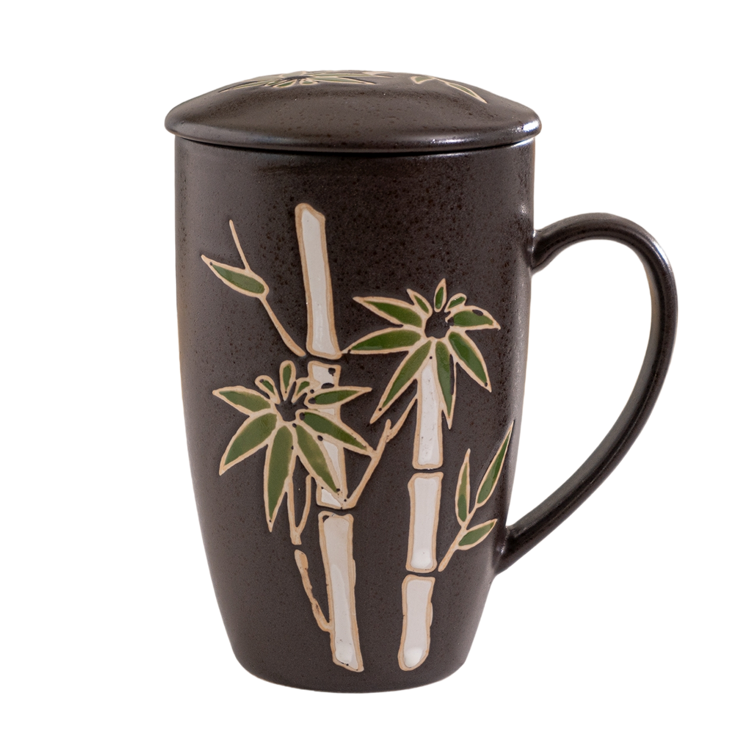 Urban Tokyo - Bamboo Design 15oz Tea Mugs with Lid and Infuser
