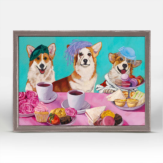 GreenBox Art - Corgi Party Mini Framed Canvas
