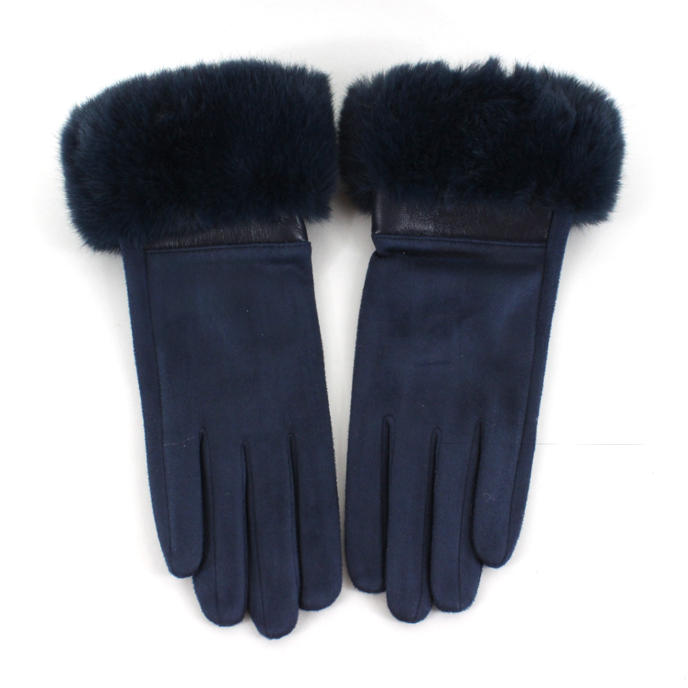 Pretty Persuasions - A25014 Suede-Like Gloves w/Faux Fur: 09 Chocolate