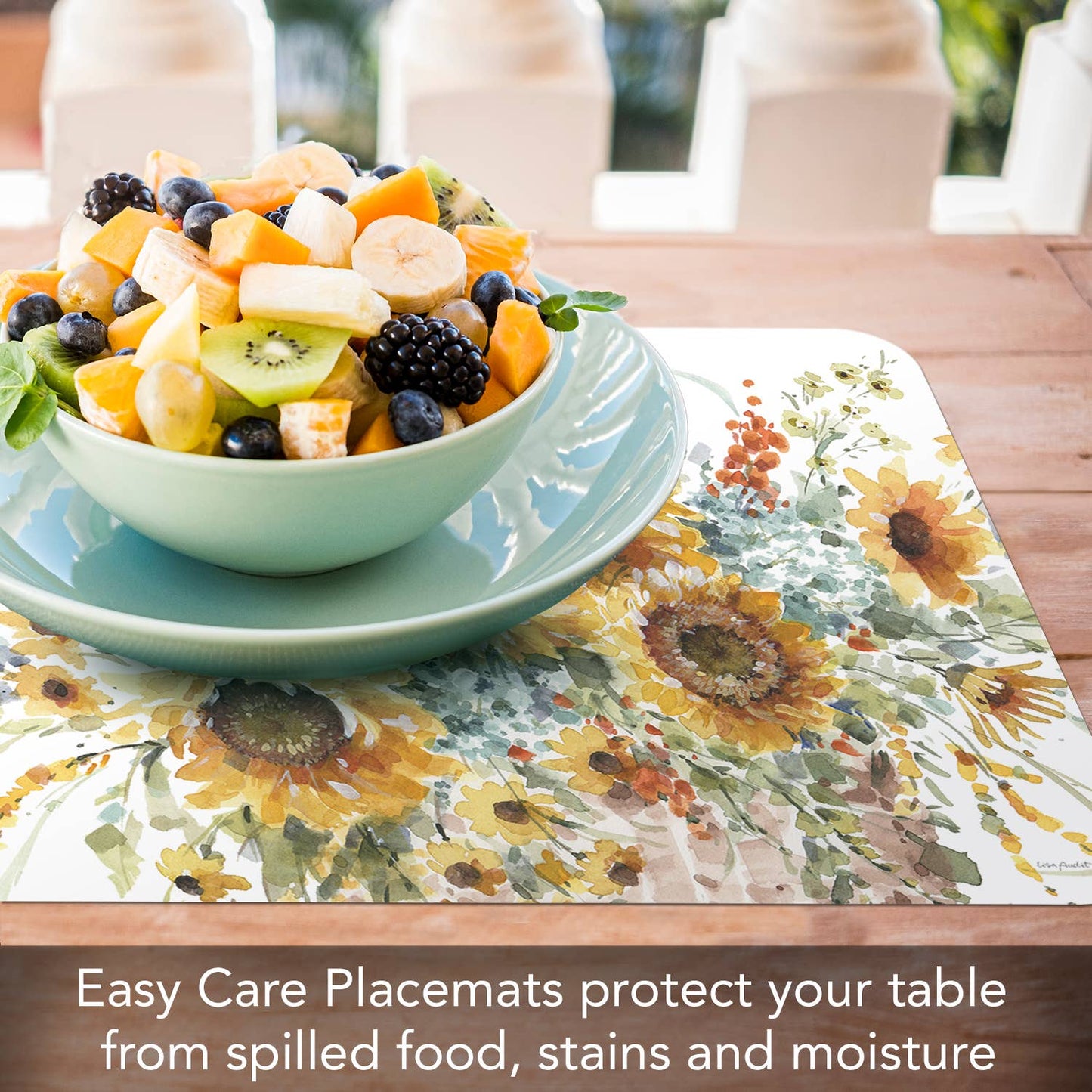 CounterArt/Highland Home/Thirstystone - Sunflowers Forever Reversible Rectangular Plastic Placemat