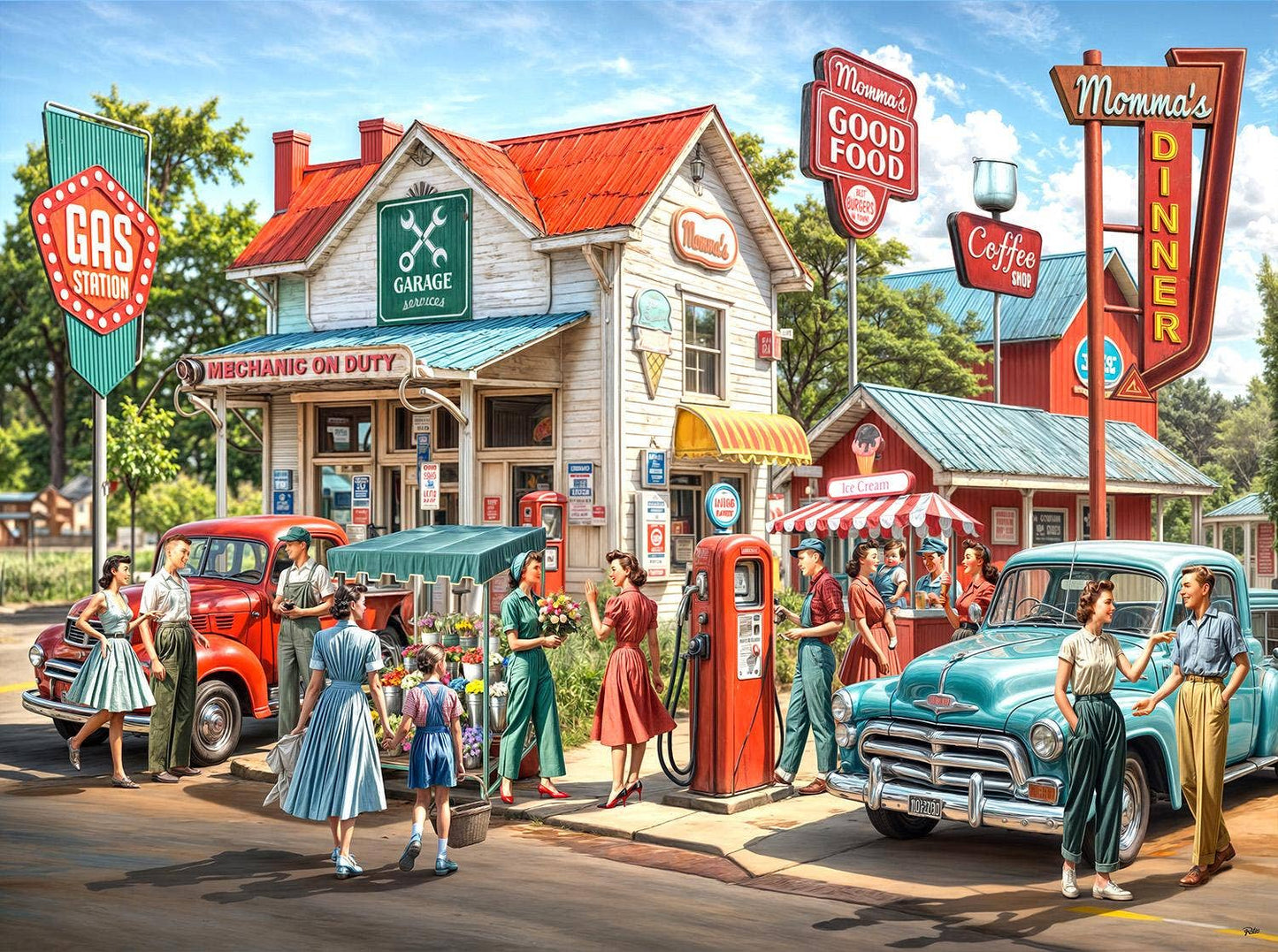 SunsOut - 0666 Vintage Station 1000 pc Puzzle: 20x27