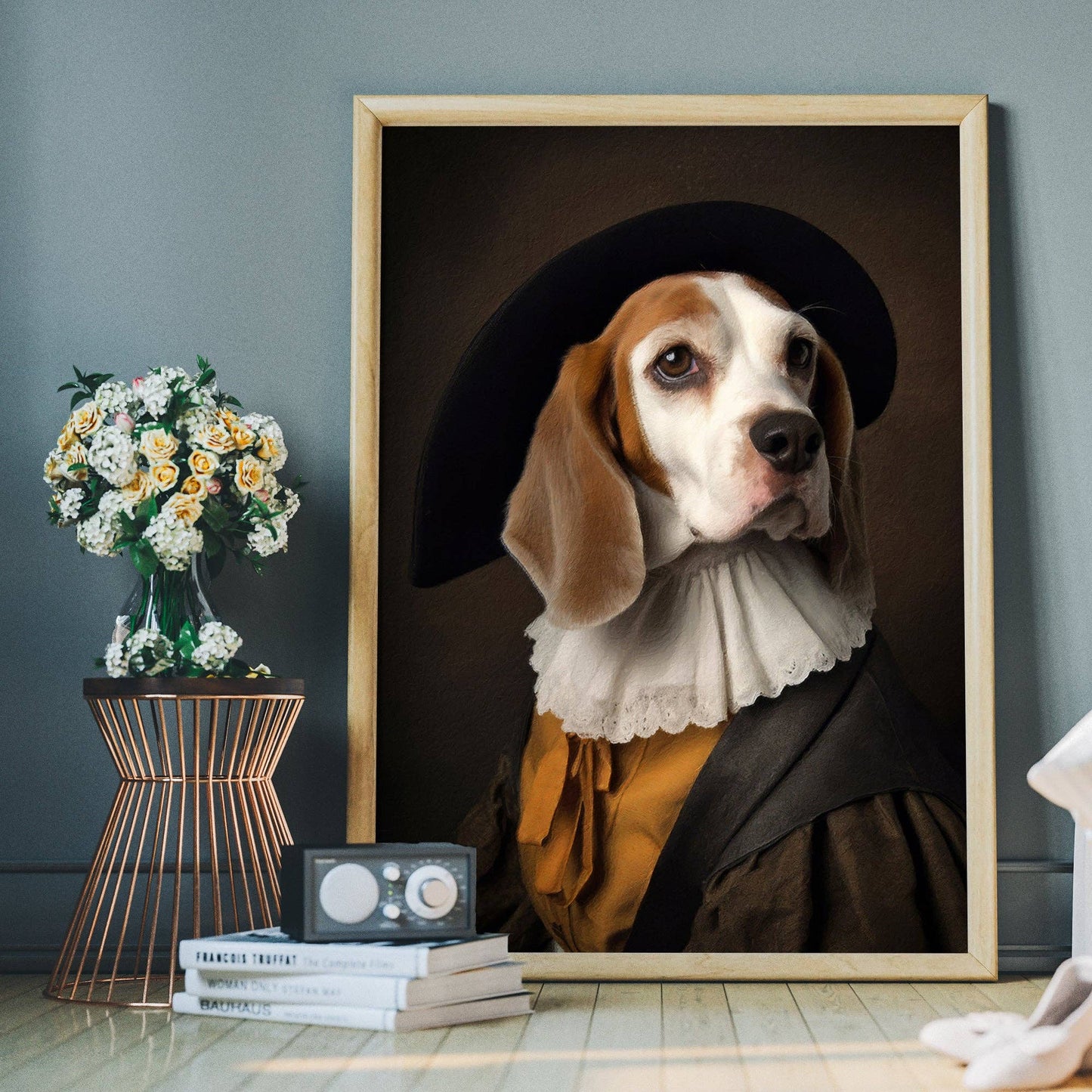 Ink & Drop - Beagle Dog Portrait Print: 11 ¾ x 15 ¾ in | 30x40 cm / Matte