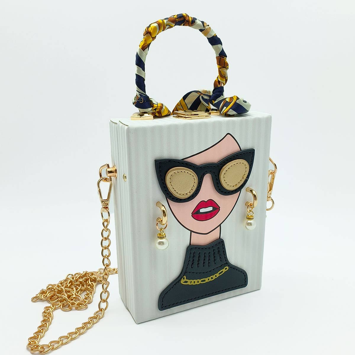 ACCITY - RETRO BEAUTY PATTERN CROSSBODY BAG_CWAB0986: Black / (OS) 1