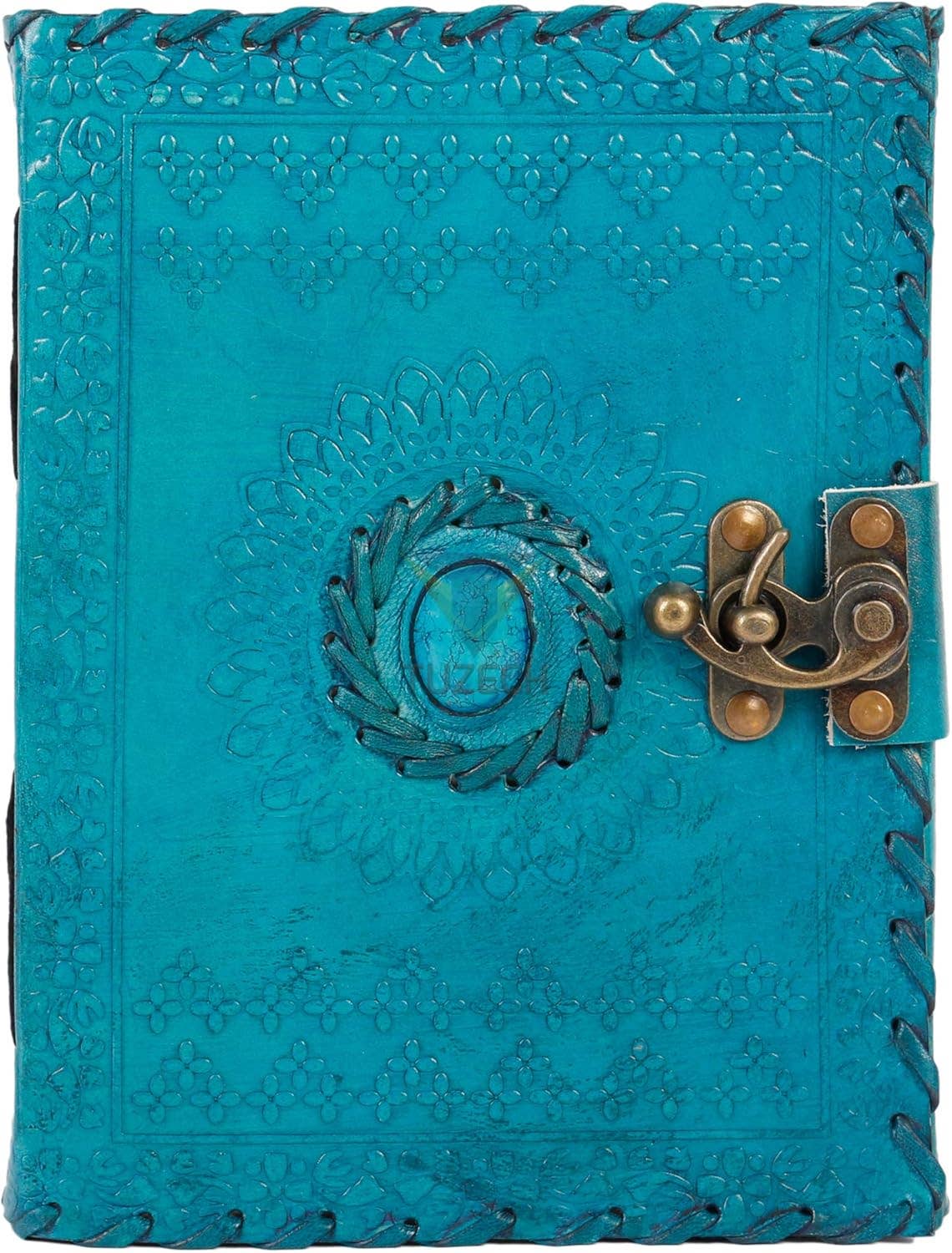 Tuzech Leather - Handmade 7x5 Leather Journal – Vintage Travel Writing Diary: Red