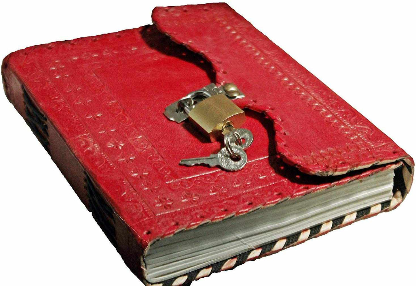 Tuzech Leather - TUZECH Leather Journal for Men and Women Leather Diary to Write Poems,Sketchbook, Record Keeping Notebook Personal Memoir with Lock and Key - Unlined 7 Inches: Brown