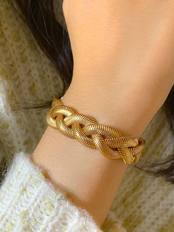 Elanora - Adjustable Snake Chain Bracelet Accessories: GOLD / Adjustable