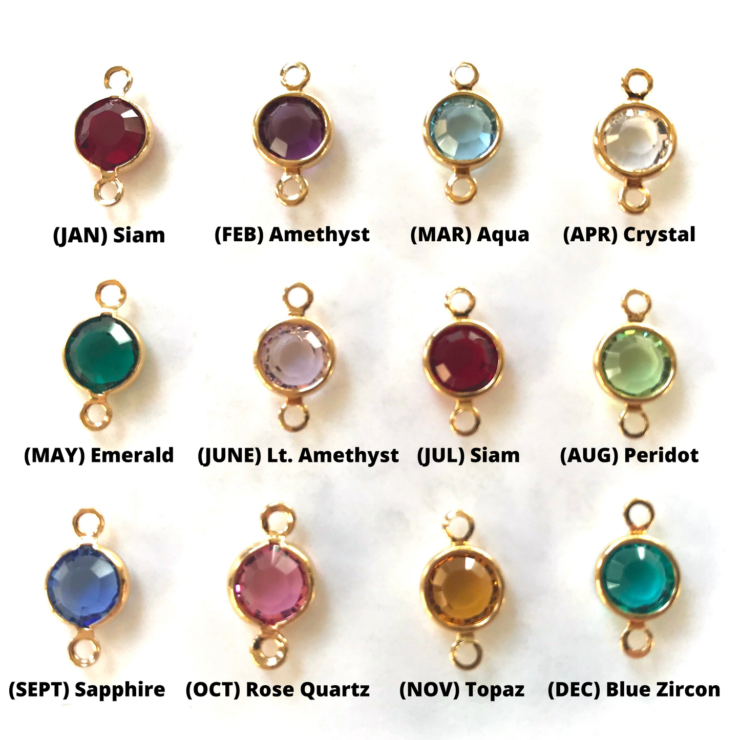 XTRA by Stacey - The Sun and Moon Earring - 12 Birthstone Options: SEPT-Sapphire