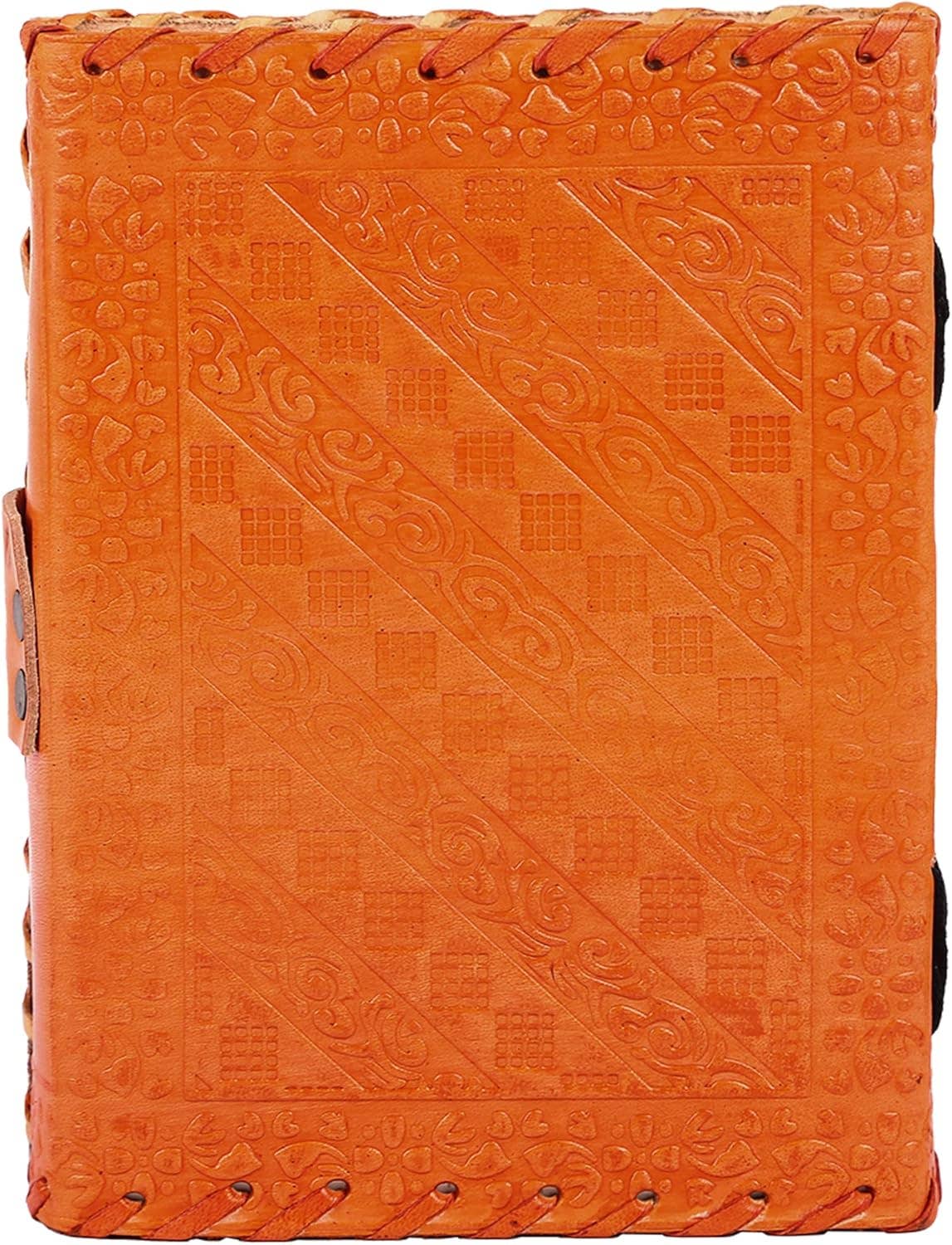 Tuzech Leather - Handmade 7x5 Leather Journal – Vintage Travel Writing Diary: Red