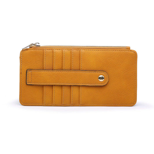 MiMi Wholesale - WL1889 Saige Slim Card Holder Wallet: Mustard