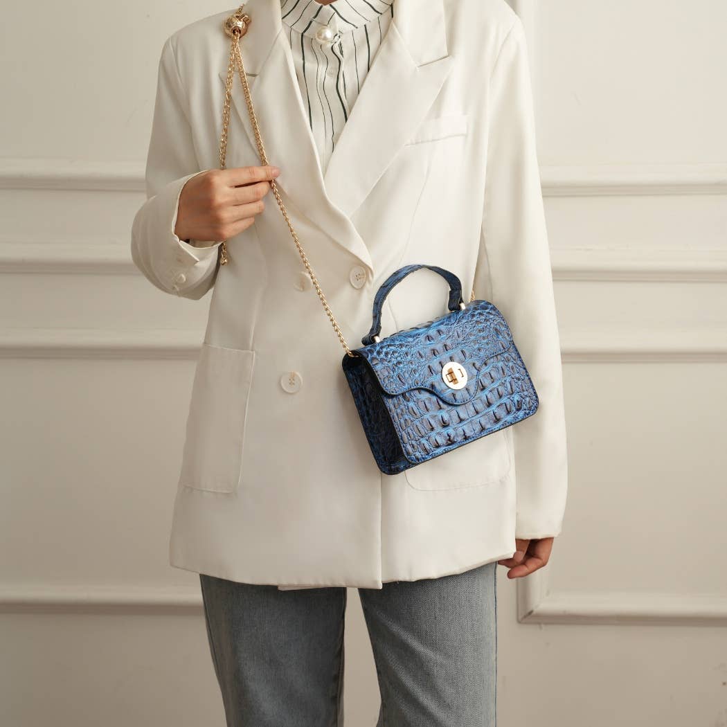 MKF Collection - MKF Mae Women's Mini Crossbody Stylish Vegan Leather Bag.: Royal Blue