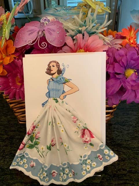 MOMENTS IN THYME - 1925 Madam Rochas Keepsake Hanky Card