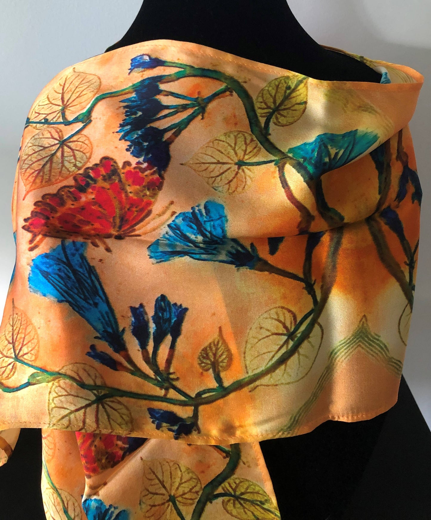 NINA J - Morning Glory Silk Scarf