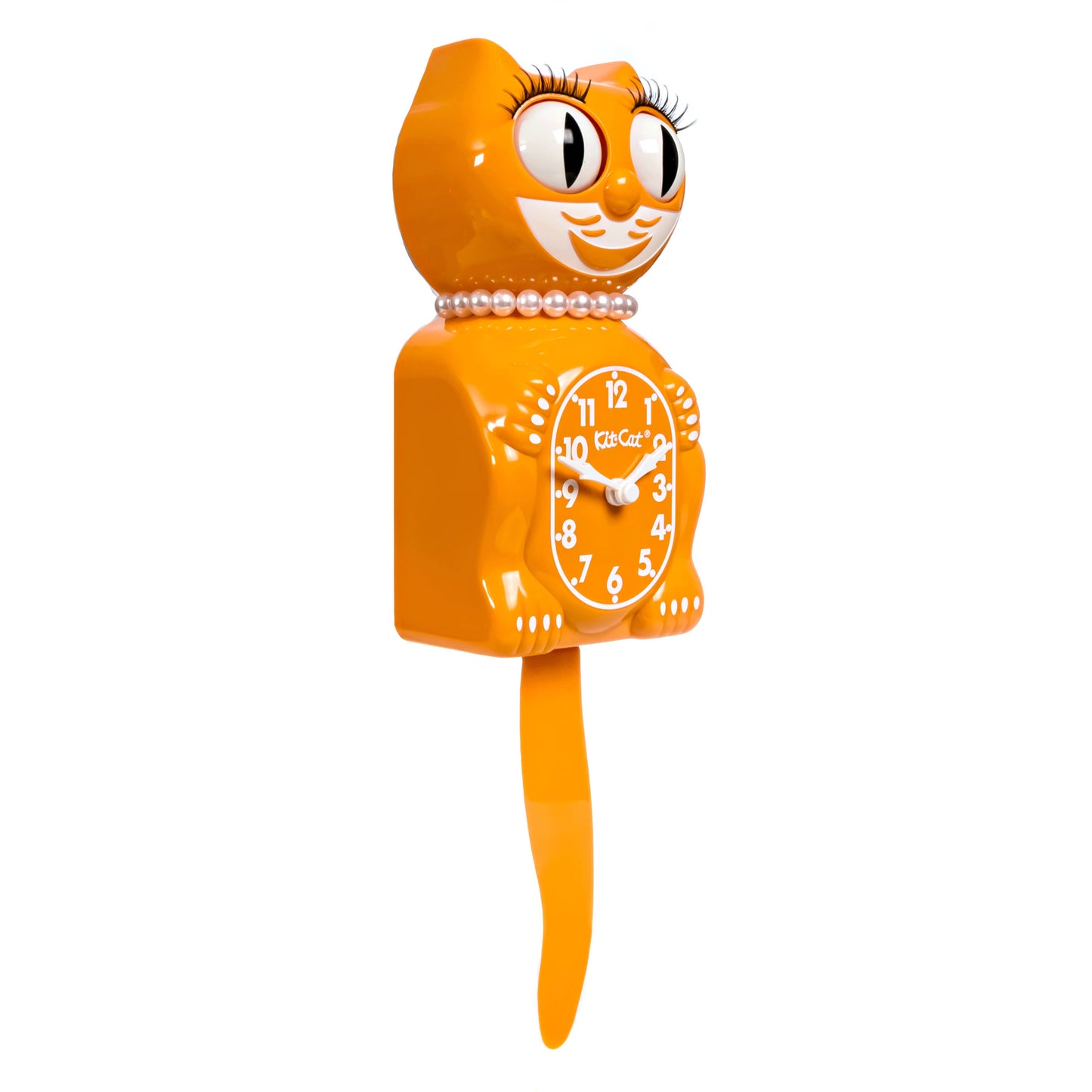 Kit-Cat Klock - Festival Orange Lady Kit Cat Klock