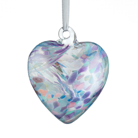 Sienna Glass - 12cm Friendship Heart - Pearl NEW