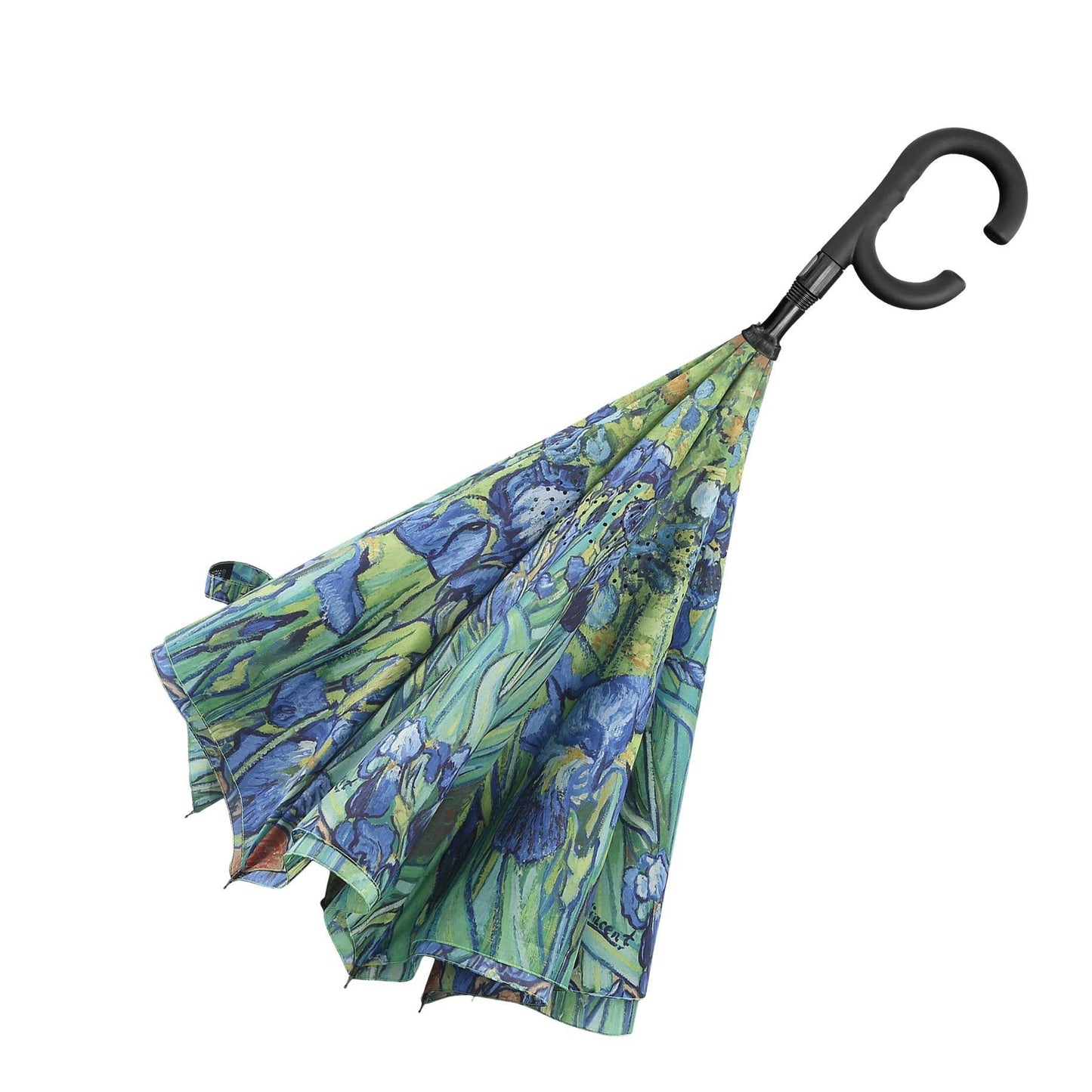 RainCaper - Van Gogh Irises Reverse Inverted Umbrella – Hands-Free