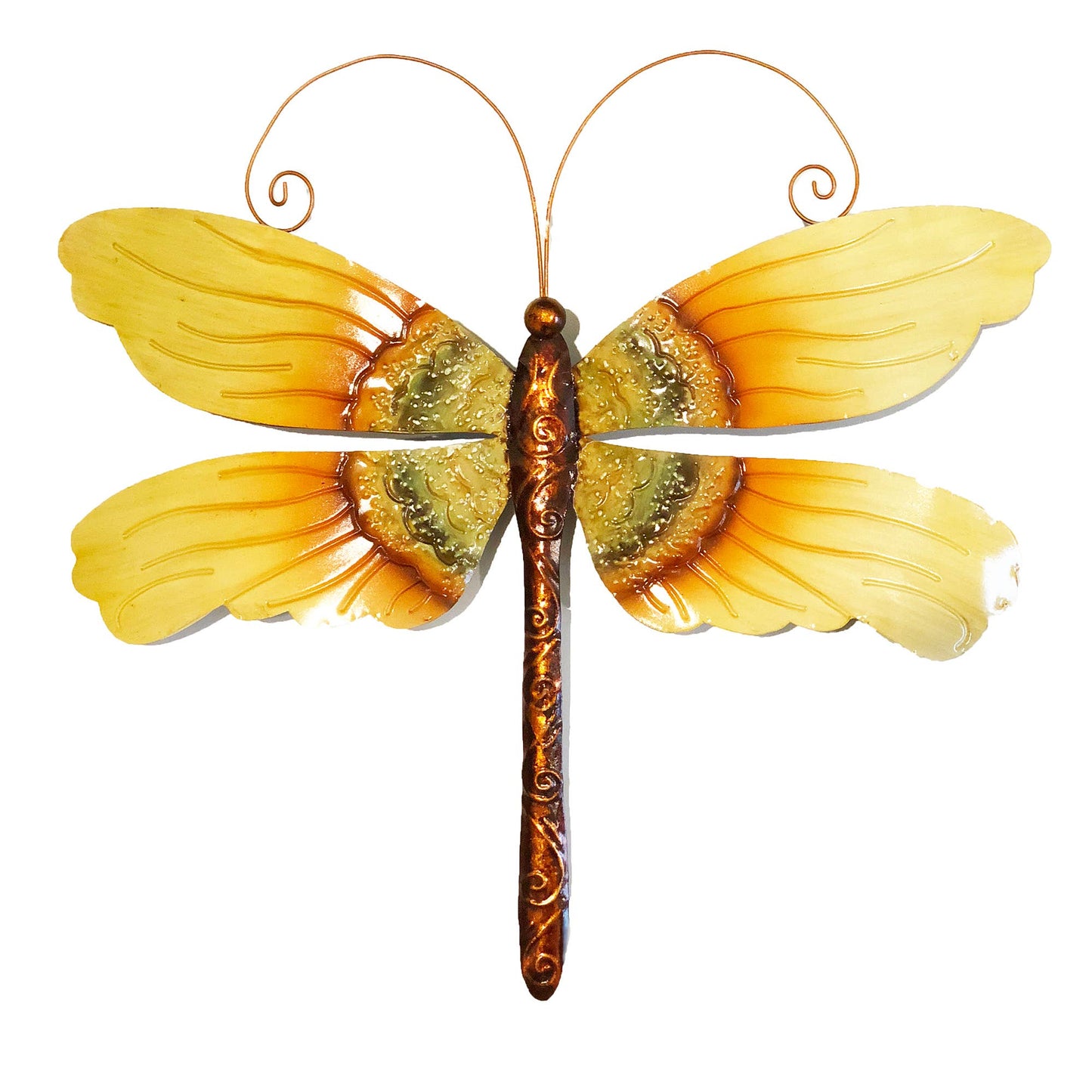 Eangee Home Design - Dragonfly Wall Decor Sunflower, Metal, Indoor / Outdoor