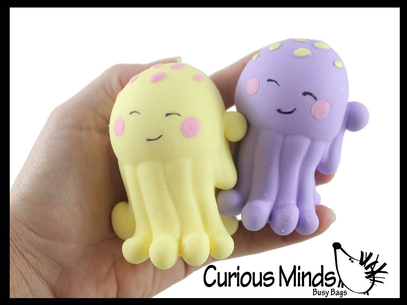 Curious Minds Toys - 1 Jellyfish Soft Cream Doh Filled Stress Ball - Squishy
