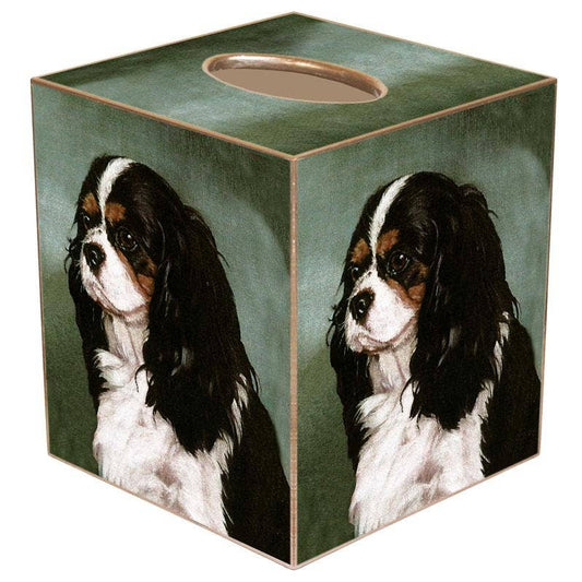 Marye-Kelley - King Charles Spainel Tissue Box Cover: Paper Mache