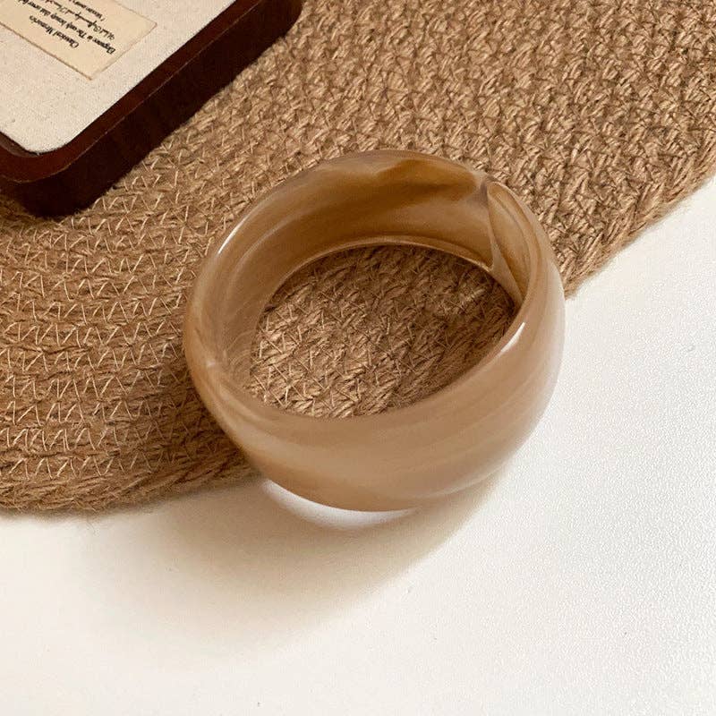 Dipped Shop - Multi-color Wide Irregular Simple Acrylic Bracelets DP25D620: Blue