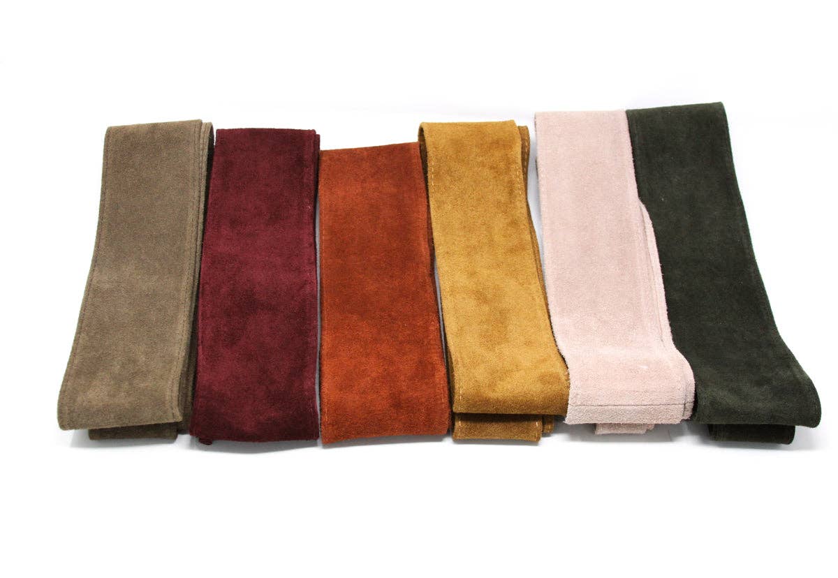 German Fuentes Handbags - CINT-01 WRAP BELT SUEDE: Beige