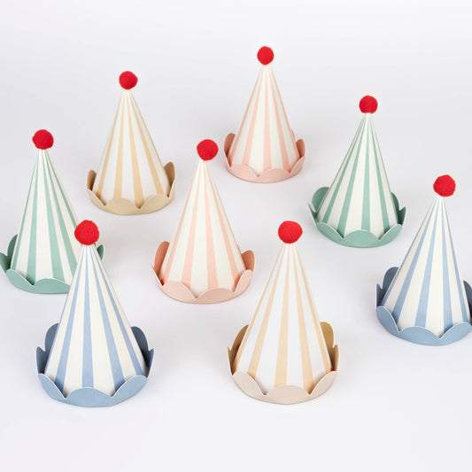 Meri Meri - Stripe Pastel Party Hats