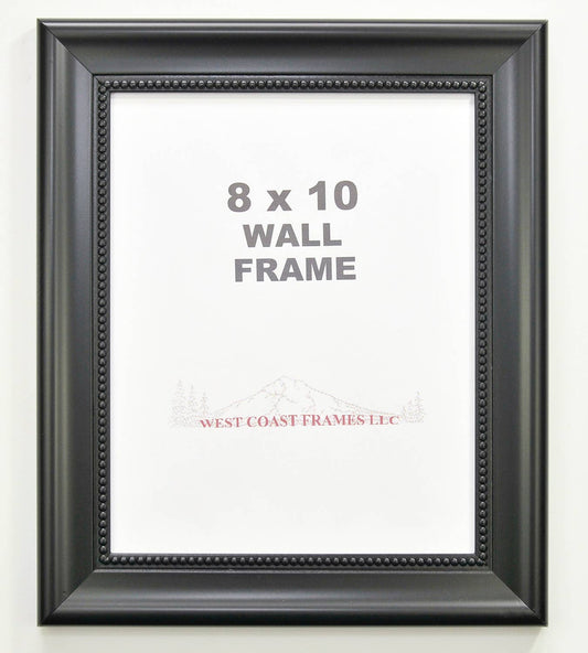 West Coast Frames LLC - 8014 - 1-1/2" Black Traditional Beaded Poly Picture Frame: 5 x 7