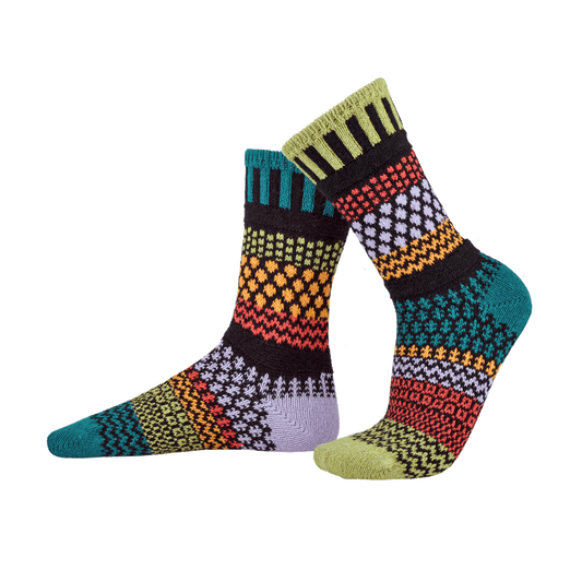Solmate Socks - Artichoke Crew Socks | Eco-Friendly & Made In The USA: Medium (Women 8 - 10 / Men 7 - 9)