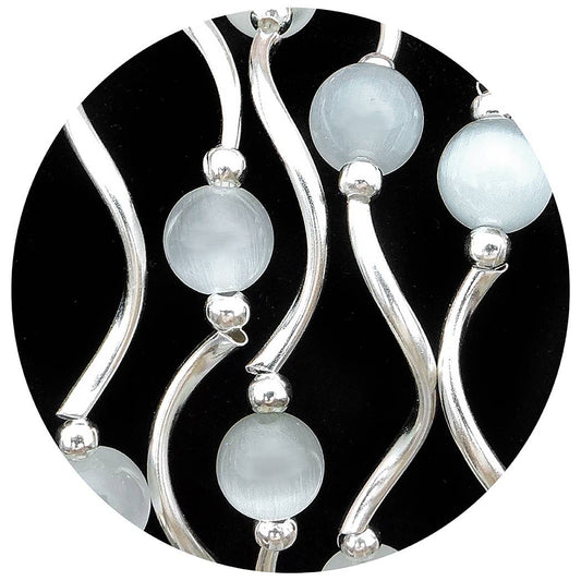 My Fun Colors - Cats Eye Bracelets Select from 12 Color Styles: Silver Sand Cats Eye Bracelet