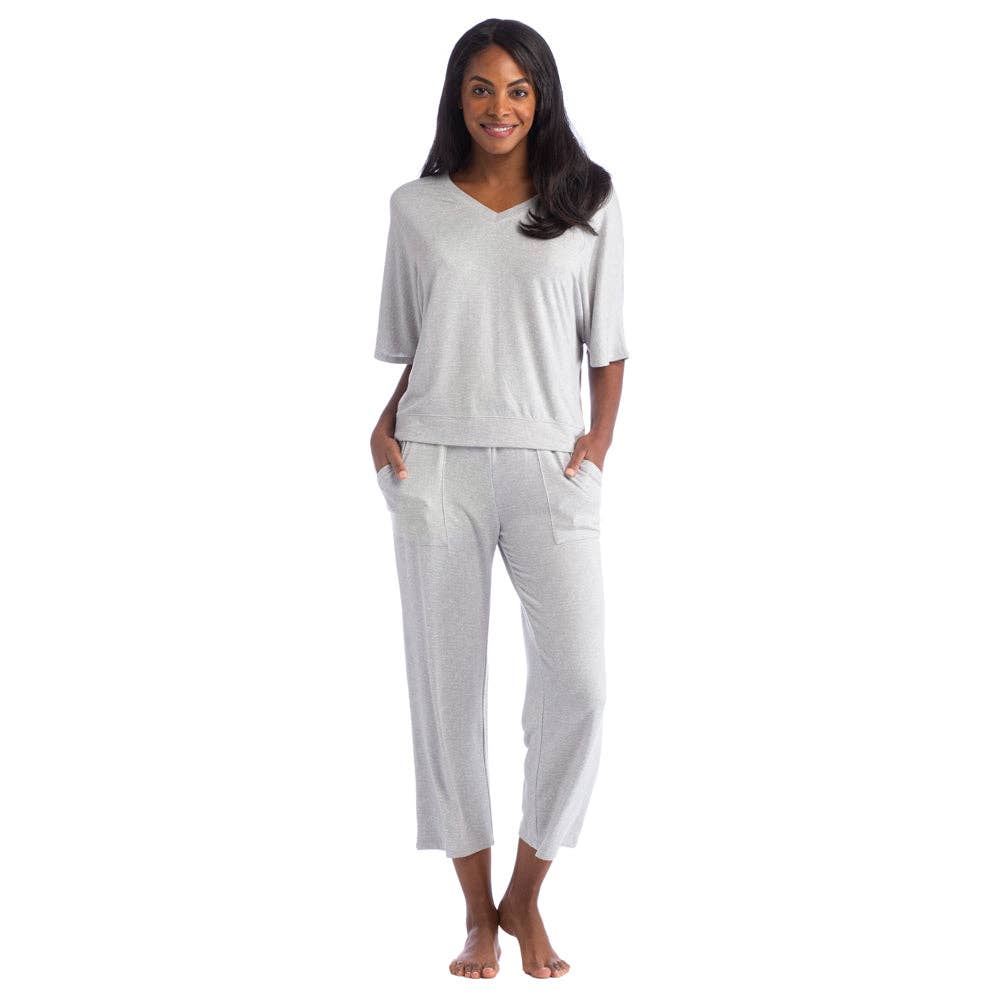 Softies - Dream Relaxed V-neck with Capri Lounge Set