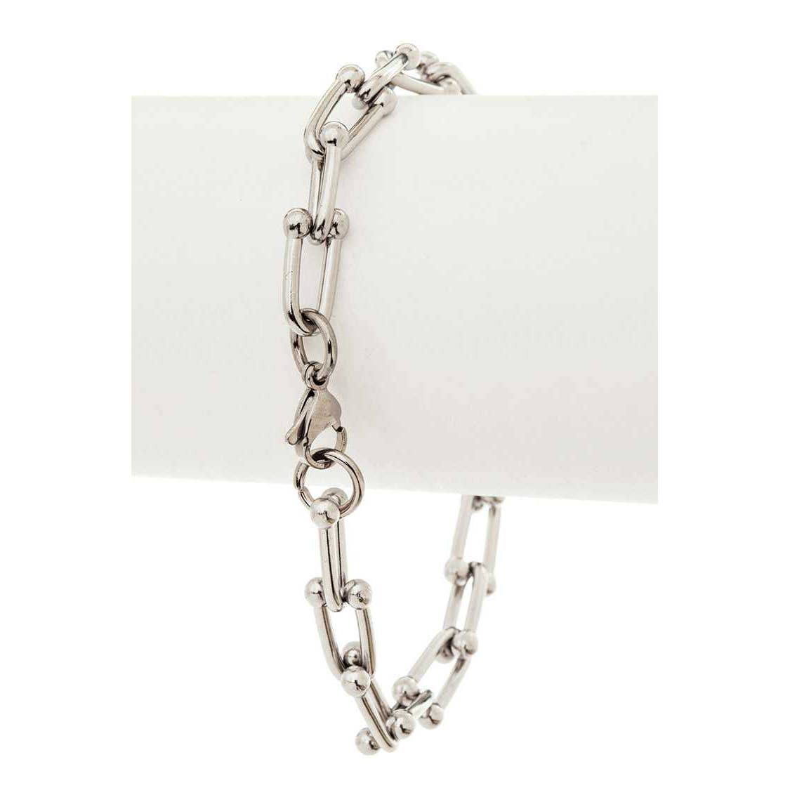Artini Accessories - Stainless Steel Link Chain Bracelet: Silver