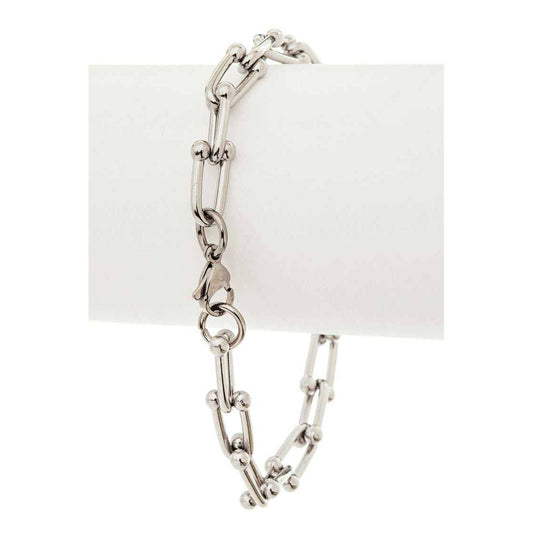 Artini Accessories - Stainless Steel Link Chain Bracelet: Silver