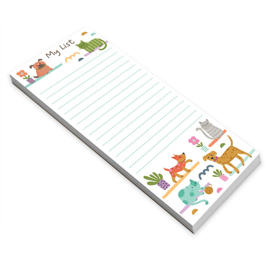 GINA B DESIGNS - List Pad - Cats and Dogs