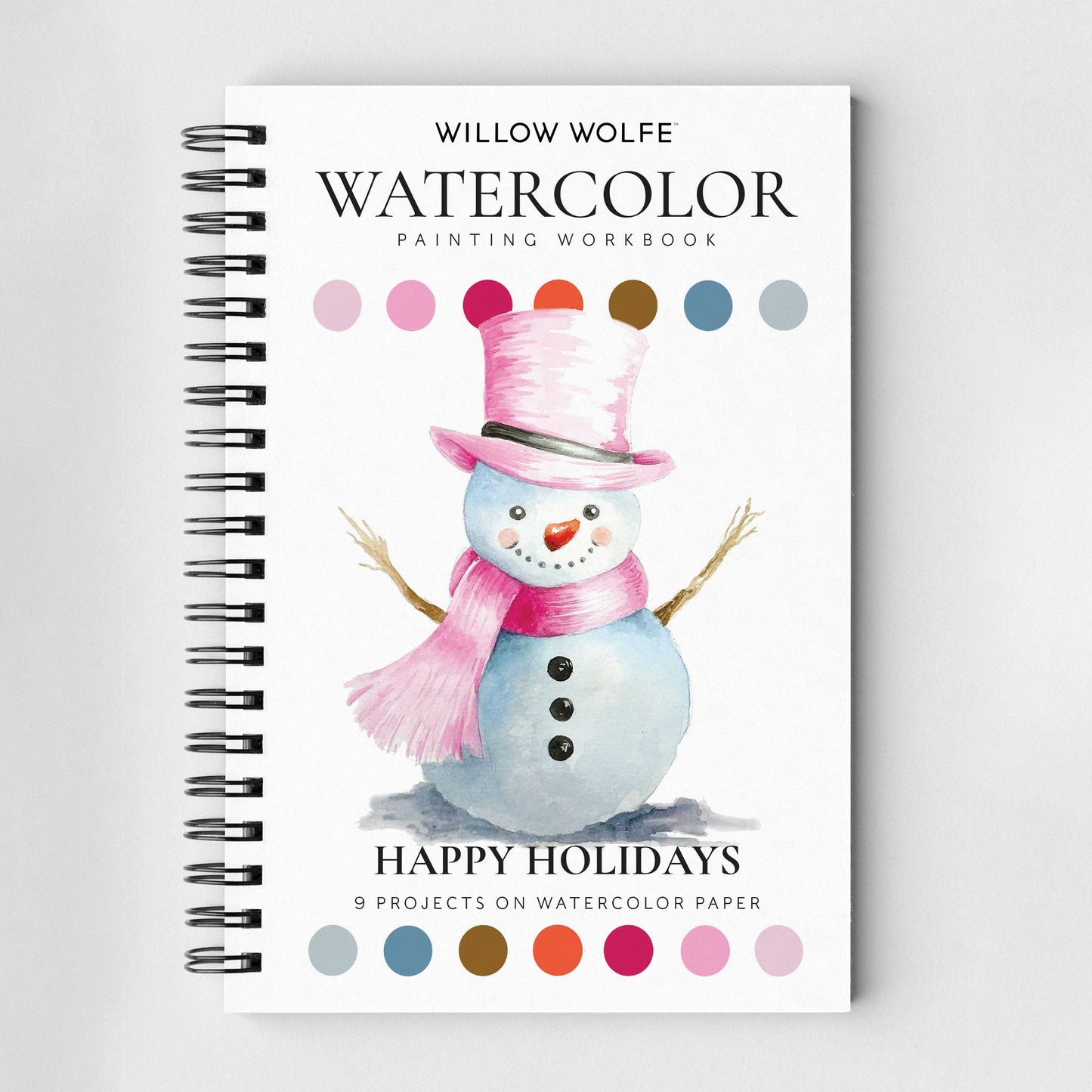 Willow Wolfe USA - Happy Holidays Watercolor Workbook by Willow Wolfe